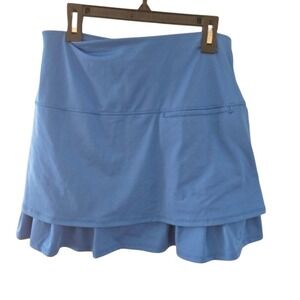 Lucky in Love Women Blue Athletic Skort Pleated Skirt Built-in Shorts Size S‎
